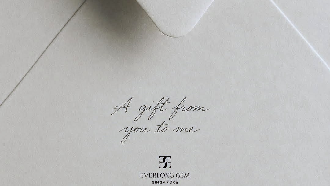 An embossed Everlong Gem envelope, addressed as a gift